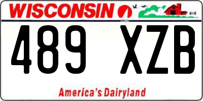 WI license plate 489XZB