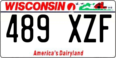 WI license plate 489XZF