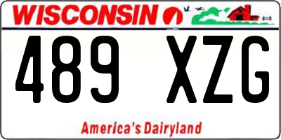 WI license plate 489XZG