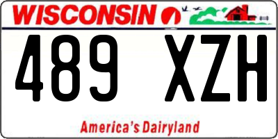 WI license plate 489XZH