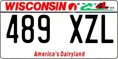 WI license plate 489XZL
