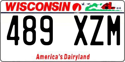 WI license plate 489XZM
