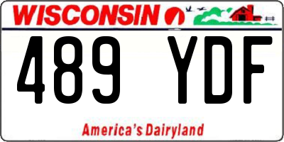 WI license plate 489YDF