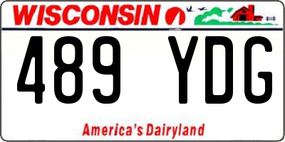 WI license plate 489YDG