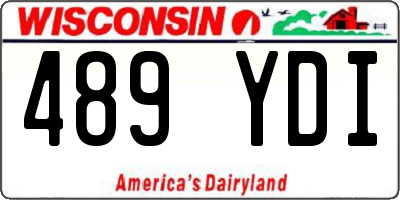 WI license plate 489YDI