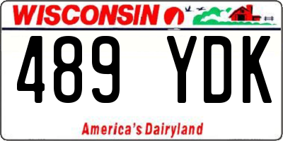 WI license plate 489YDK