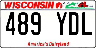 WI license plate 489YDL