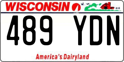 WI license plate 489YDN
