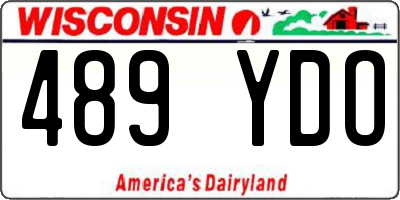 WI license plate 489YDO