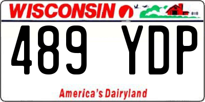 WI license plate 489YDP