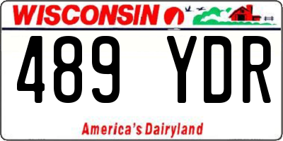 WI license plate 489YDR