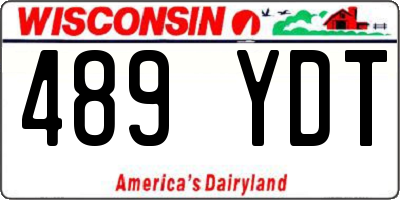 WI license plate 489YDT
