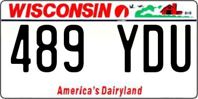 WI license plate 489YDU