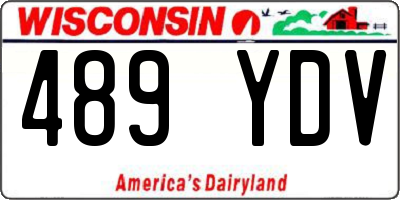 WI license plate 489YDV