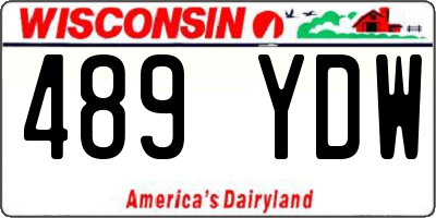 WI license plate 489YDW
