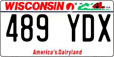WI license plate 489YDX