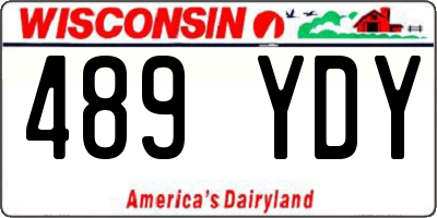 WI license plate 489YDY