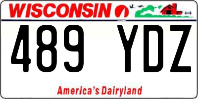 WI license plate 489YDZ