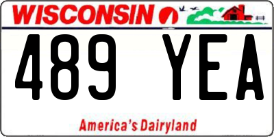 WI license plate 489YEA