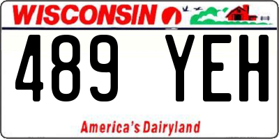 WI license plate 489YEH