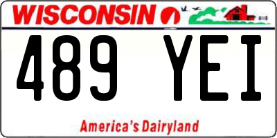 WI license plate 489YEI