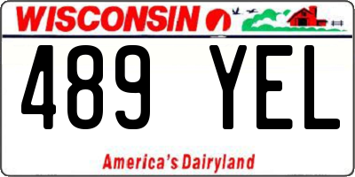 WI license plate 489YEL