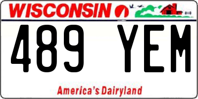 WI license plate 489YEM