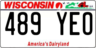 WI license plate 489YEO
