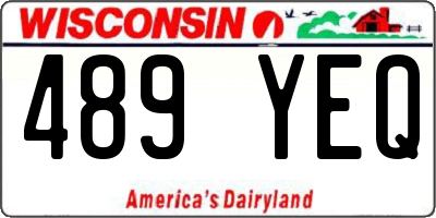 WI license plate 489YEQ