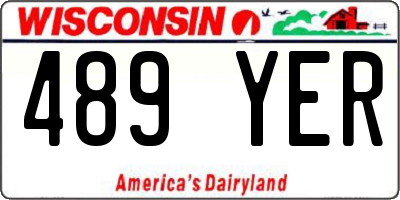 WI license plate 489YER