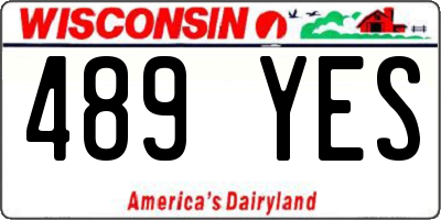 WI license plate 489YES