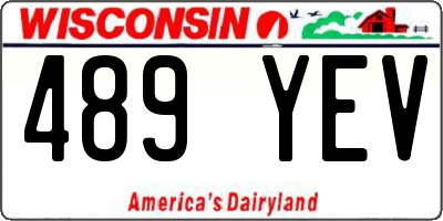 WI license plate 489YEV
