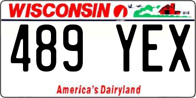 WI license plate 489YEX