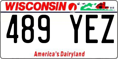 WI license plate 489YEZ