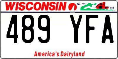 WI license plate 489YFA