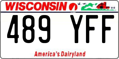WI license plate 489YFF