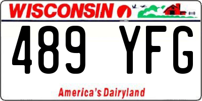 WI license plate 489YFG