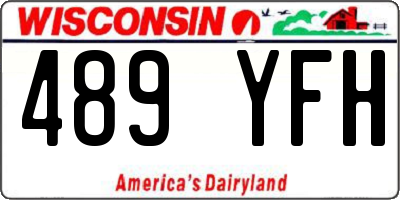 WI license plate 489YFH