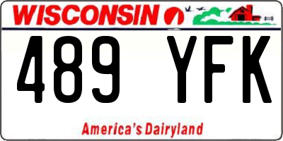 WI license plate 489YFK