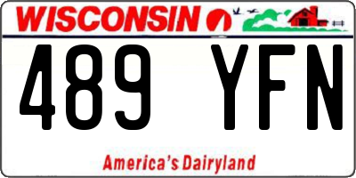 WI license plate 489YFN