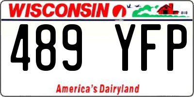 WI license plate 489YFP