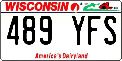 WI license plate 489YFS