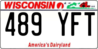 WI license plate 489YFT