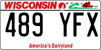 WI license plate 489YFX