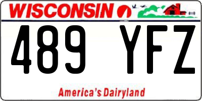 WI license plate 489YFZ