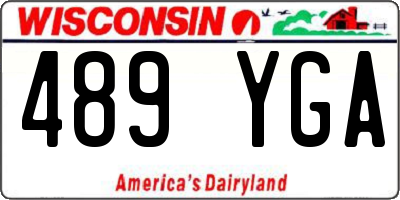 WI license plate 489YGA