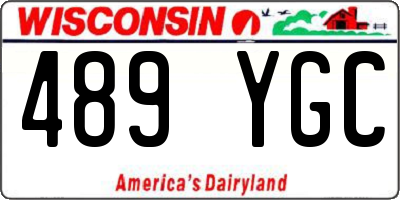 WI license plate 489YGC