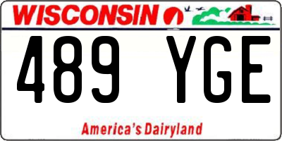 WI license plate 489YGE