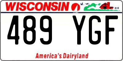 WI license plate 489YGF