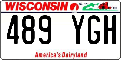 WI license plate 489YGH